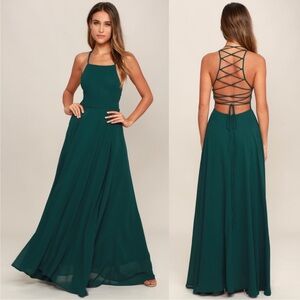 Lulu’s Strappy to be Here Strappy Back Long Dress